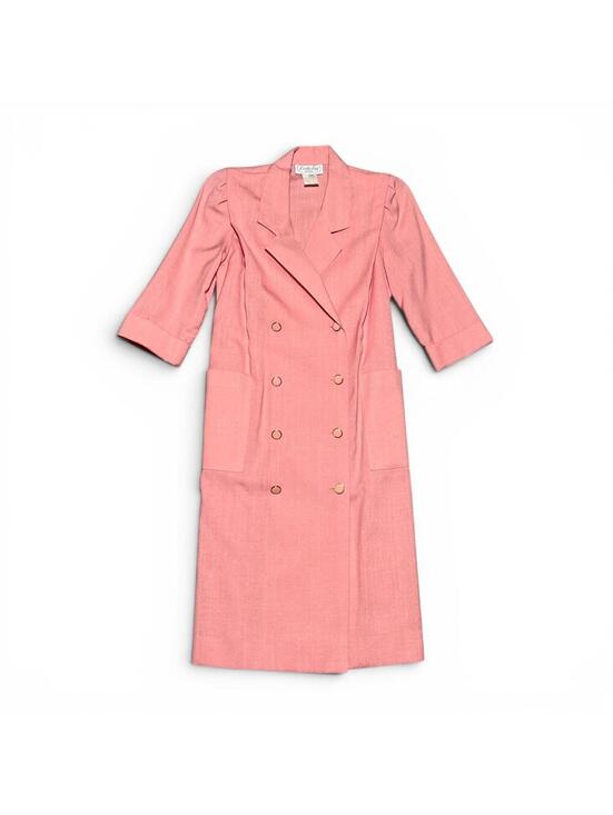 Leslie Fay Dresses & Skirts - Vintage Leslie Fay Pink Double-Breasted Dress Size 6
